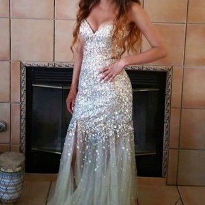 Sequin prom dress firm price